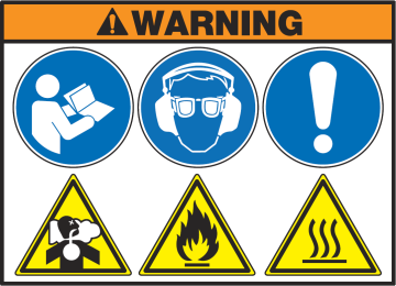 WARNING SYMBOLS DECAL